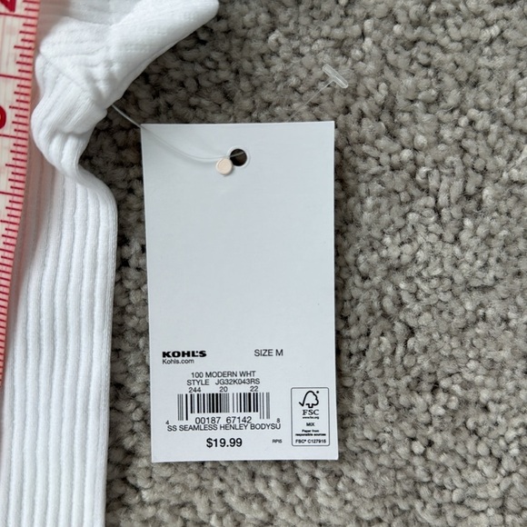 SO White Ribbed Bodysuit Size M - Picture 6 of 6